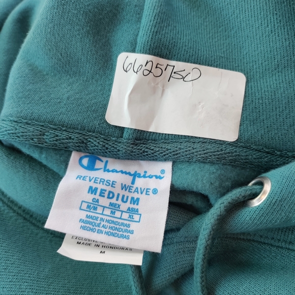 🆕Champion | Reverse Weave Hoodie Carefree Teal Size Medium Adult - Picture 9 of 11
